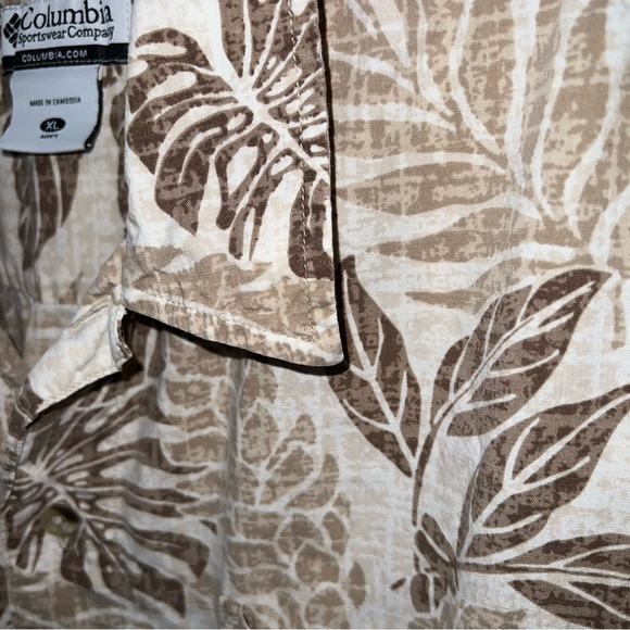 Columbia Shirt Adult Extra Large Multicolor Short Sleeve Cotton Hawaiian Mens - Picture 11 of 16